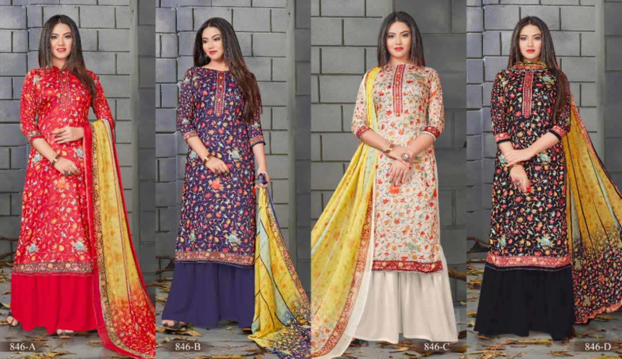 Bipson Kashmiri Queen 846 Cotton Dresses Bipson Kashmiri Queen 846 Cotton Dresses